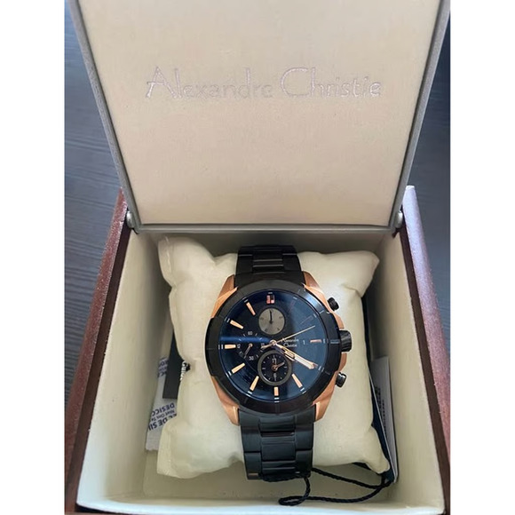 Alexandre Christie 6596MCB Bronze & Black Dial Battery-Powered Chronograph Men’s - Picture 2 of 3